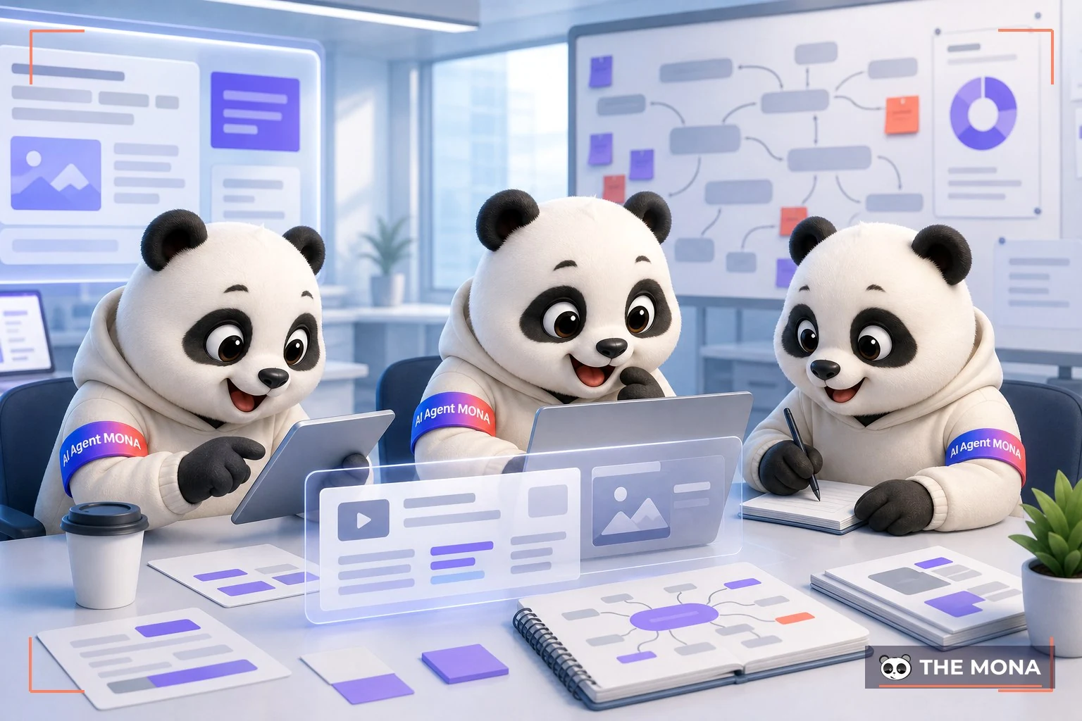 Đội gấu MONA đang thực hiện bí quyết tạo ý tưởng content chỉ trong 30 giây lợi thế gemini ít ai khai thác trong bối cảnh làm việc thực tế