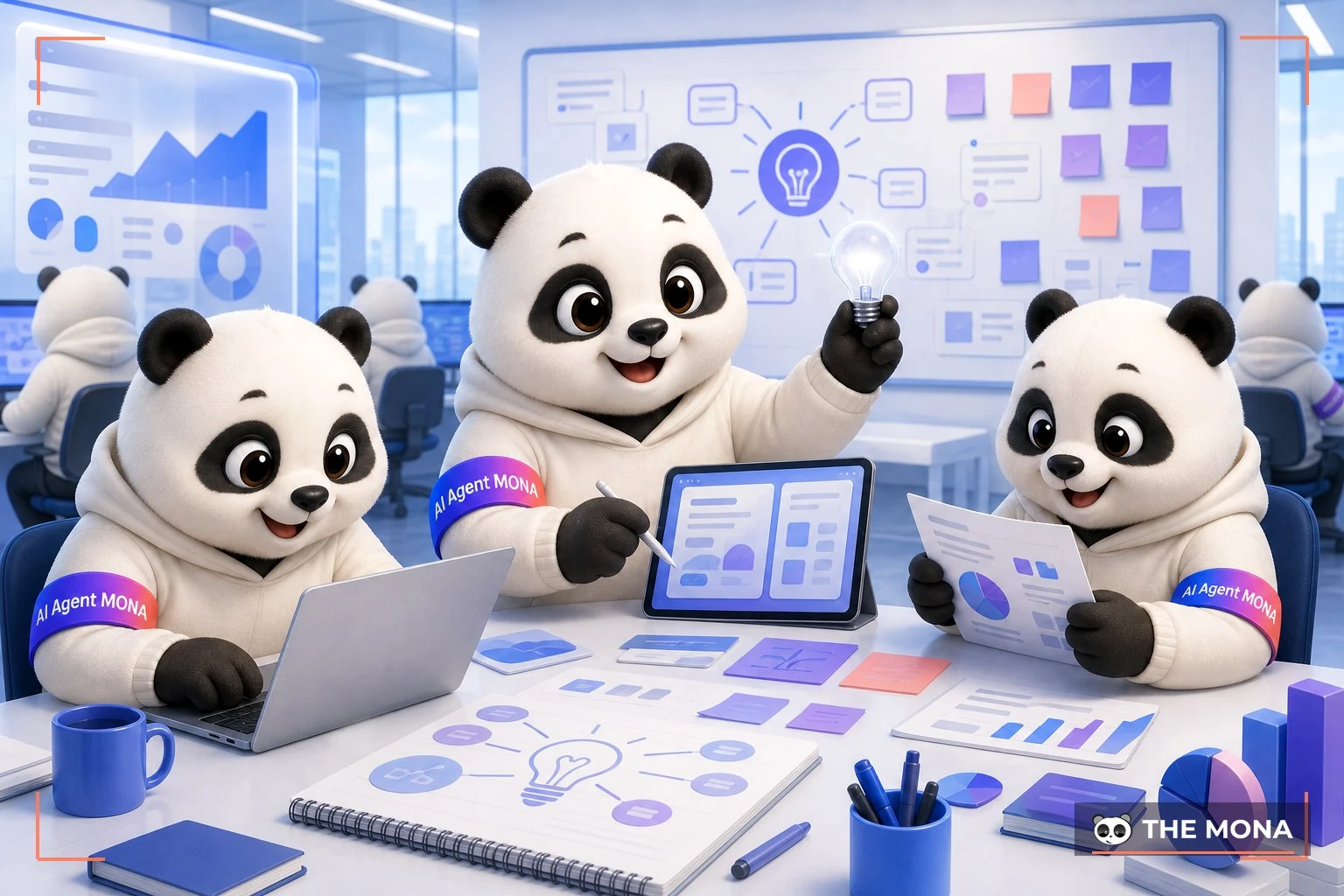 Đội gấu MONA đang thực hiện bí kíp tận dụng deepseek cho nội dung marketing tạo ra ý tưởng mạnh mẽ ngay lập tức trong bối cảnh làm việc thực tế