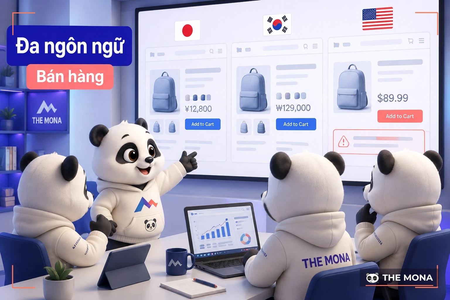 Đội gấu MONA quản lý website đa ngôn ngữ