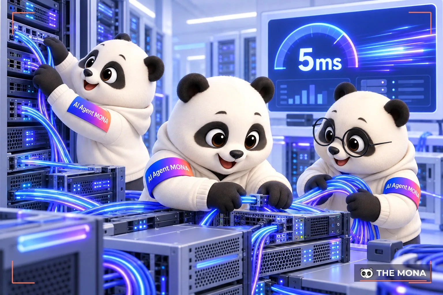 Gấu MONA tối ưu tốc độ kết nối máy chủ