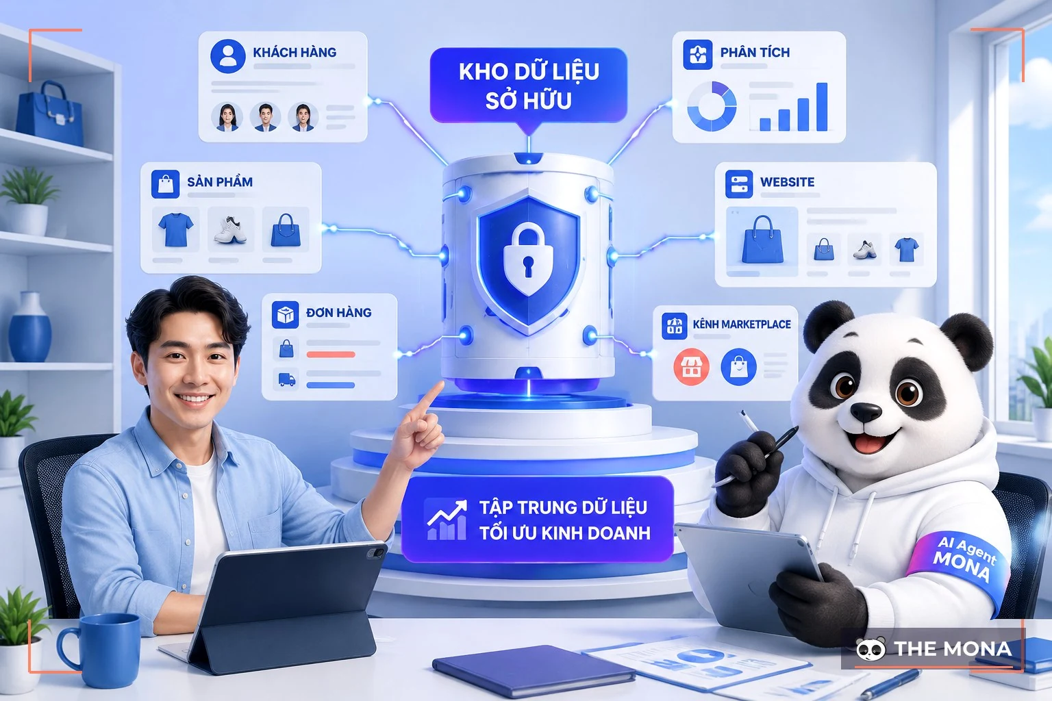 Chủ shop làm chủ dữ liệu khách hàng đơn hàng và sản phẩm trên website riêng