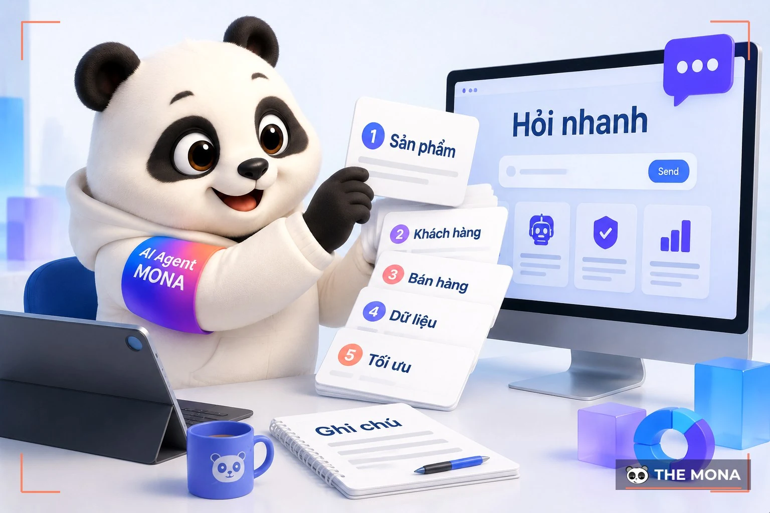 Gấu MONA lật năm thẻ hỏi đáp về tự dựng trang đích