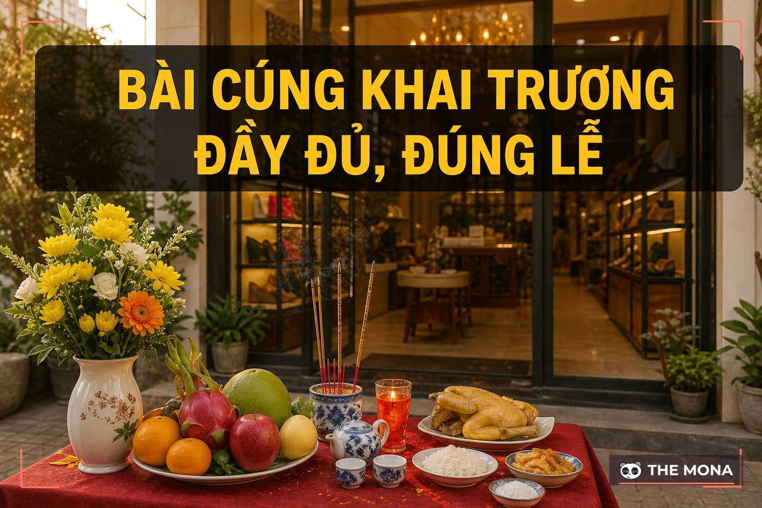 Bài cúng khai trương cửa hàng: Lễ vật và văn khấn đầy đủ