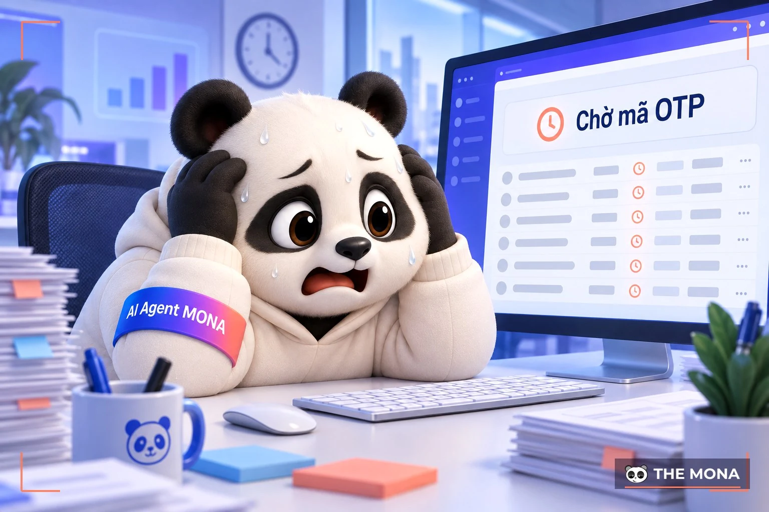gấu mona chờ email otp mỏi mòn Chờ OTP quá lâu là nguyên nhân hàng đầu