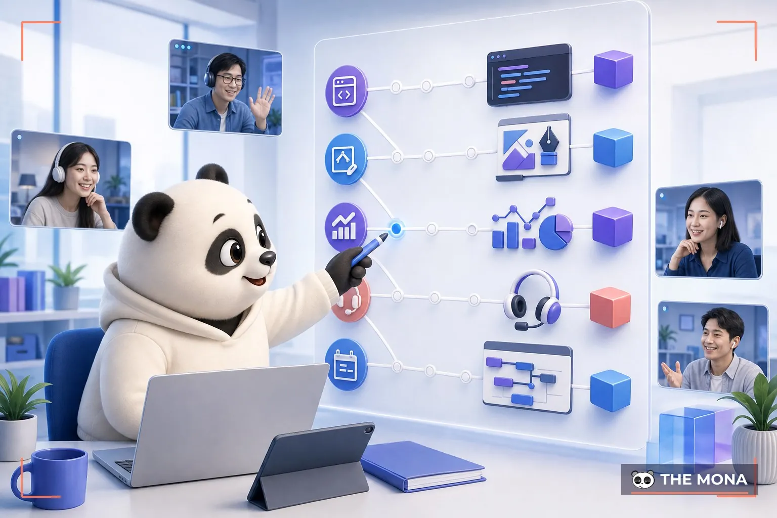 Gấu MONA khám phá các cơ hội nghề remote