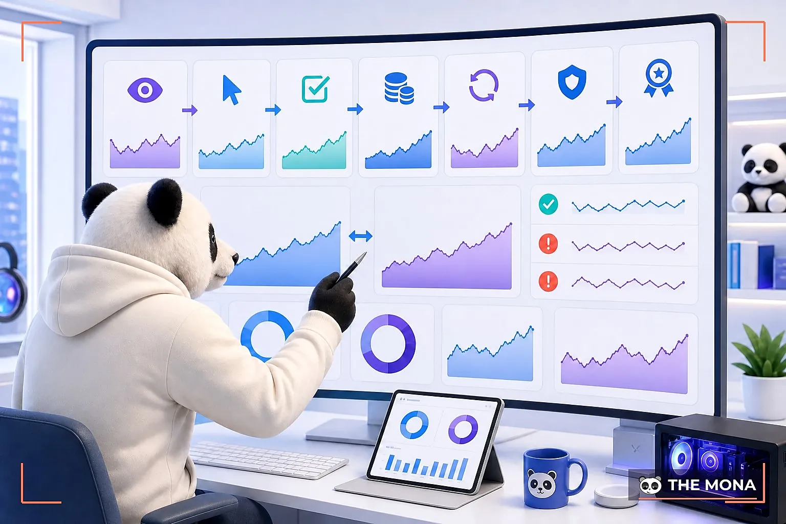 Gấu MONA đo hiệu quả Affiliate trên dashboard