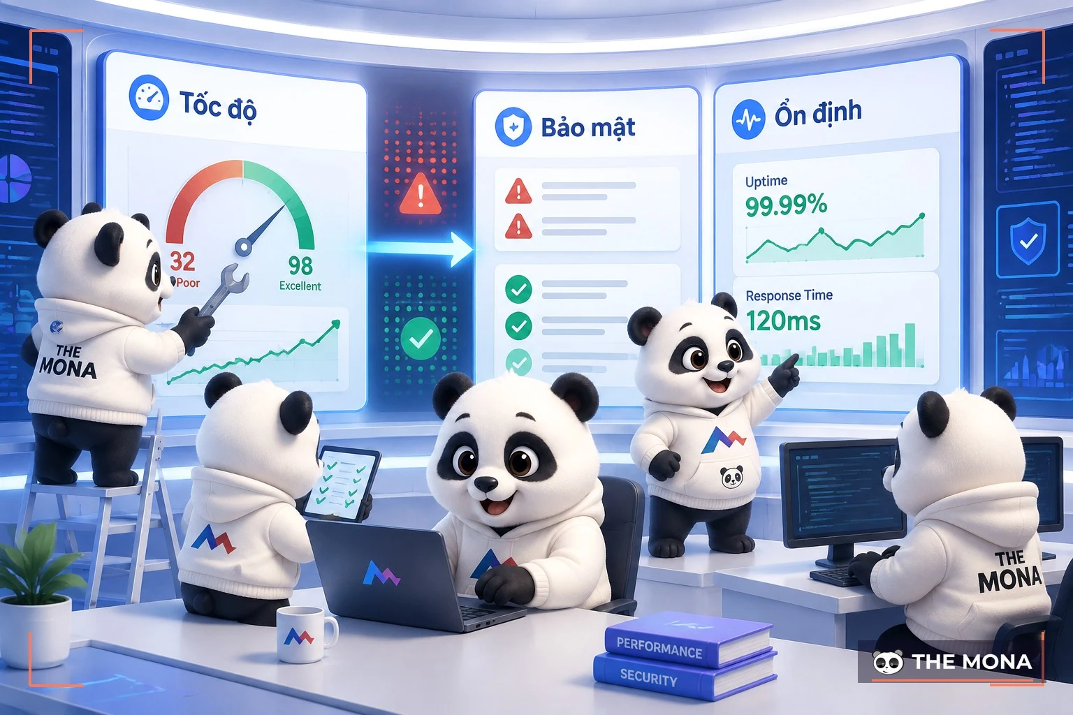 Gấu MONA kiểm tra tốc độ bảo mật website