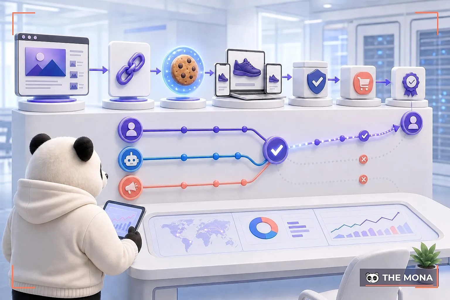 Gấu MONA theo dõi link cookie và attribution Affiliate