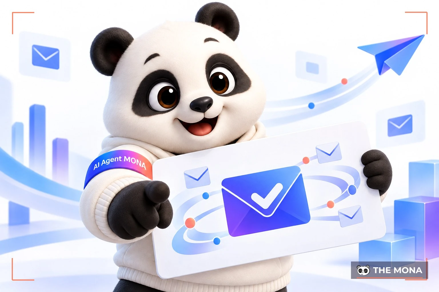gấu mona mời gọi sử dụng mona mail