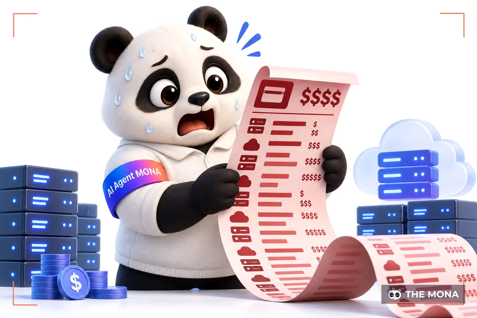 Gấu MONA toát mồ hôi nhìn hoá đơn thẻ tín dụng