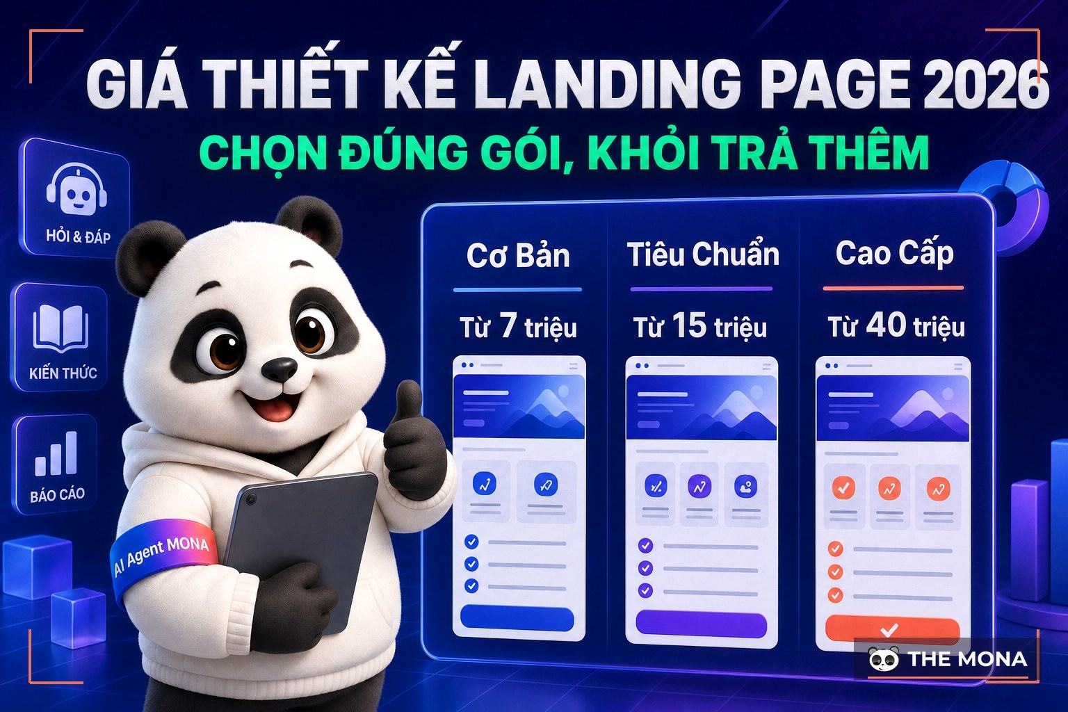 Giá thiết kế landing page 2026: các mức phí và cách chọn gói