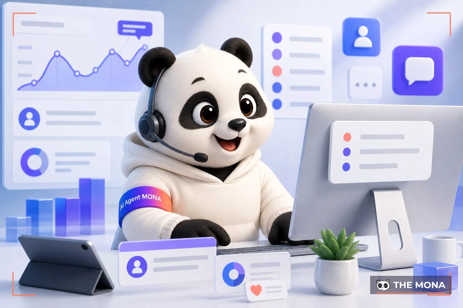 Đội gấu MONA đang thực hiện phản hồi khách hàng tức thì grok tăng 40% tốc độ tương tác và thu hút trong bối cảnh làm việc thực tế