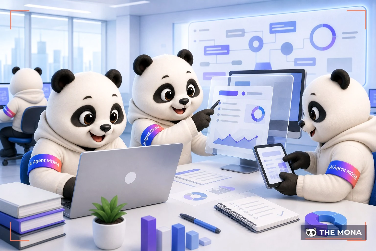 Đội gấu MONA đang thực hiện bí kíp khai thác grok cực nhanh cho hiệu quả công việc trong bối cảnh làm việc thực tế