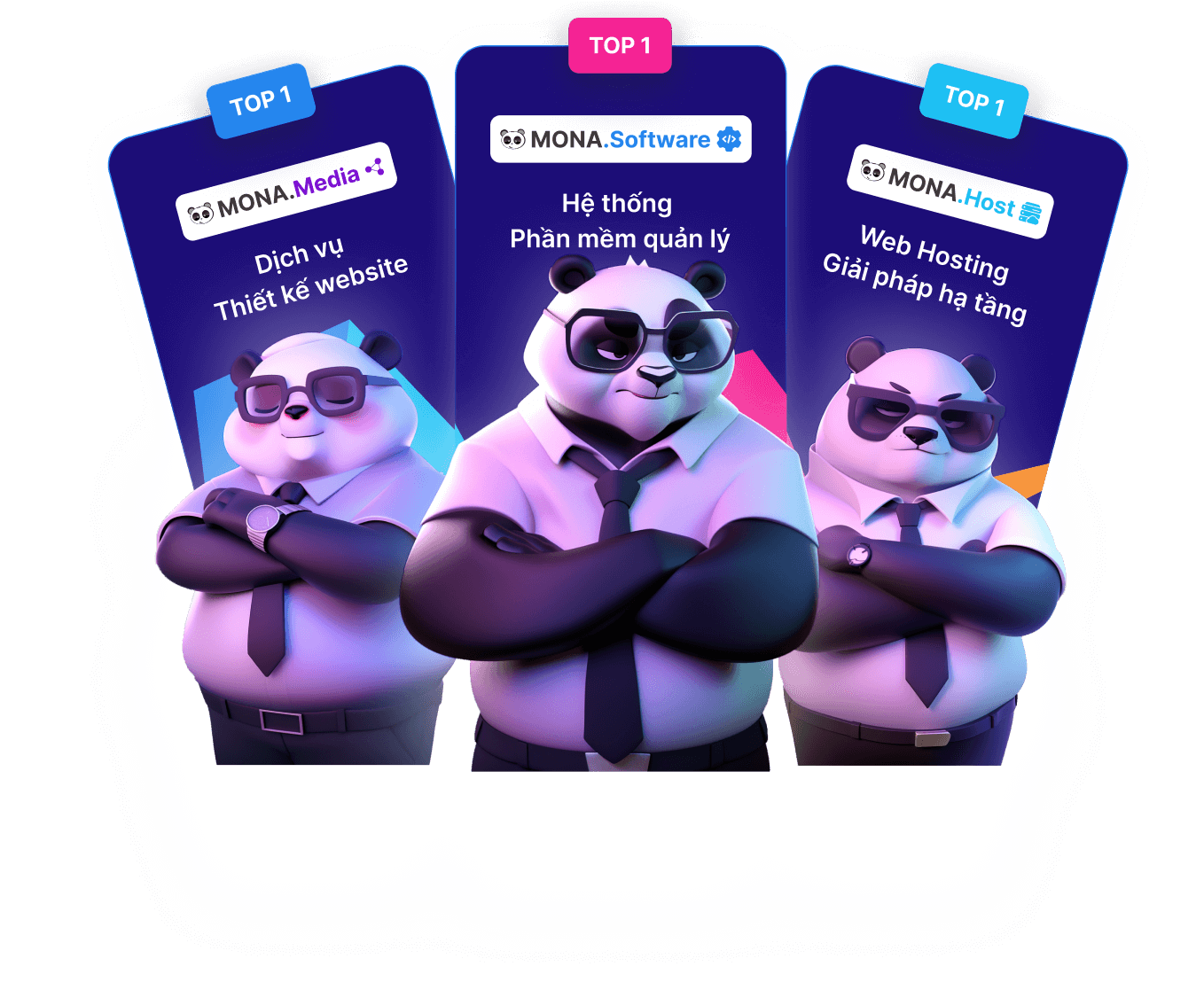 Ba thương hiệu MONA Media, MONA Software, MONA Host dẫn đầu thị trường