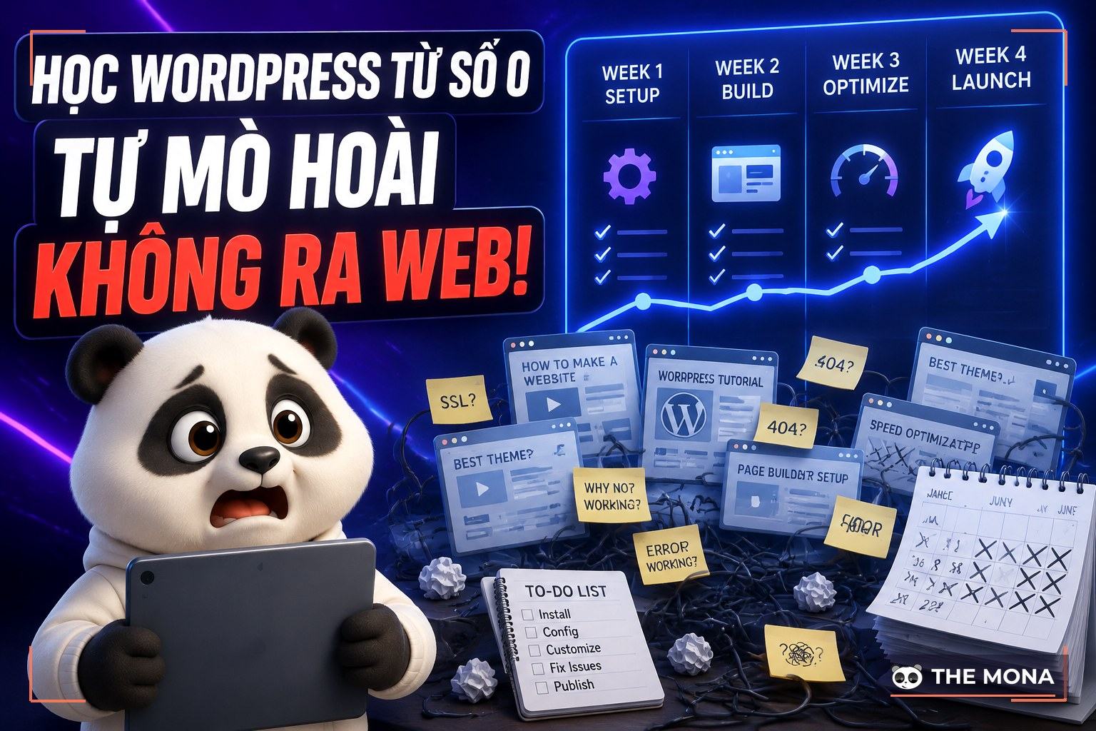 Học WordPress từ số 0: lộ trình 4 tuần thay vì tự mò hoài không ra web