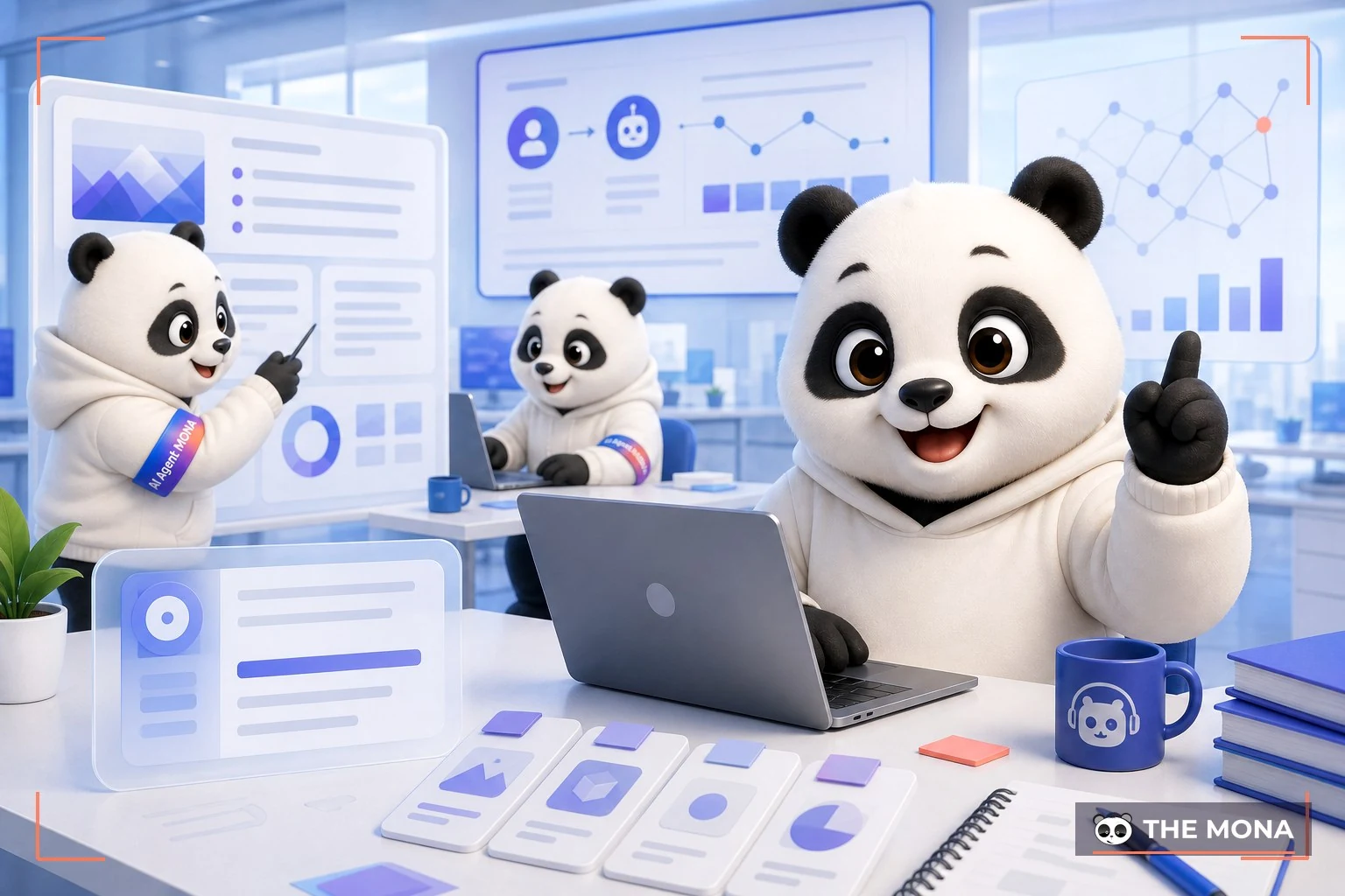 Đội gấu MONA đang thực hiện ra lệnh theo ngữ cảnh bí kíp giúp ideogram hiểu đúng ý anh chị trong bối cảnh làm việc thực tế