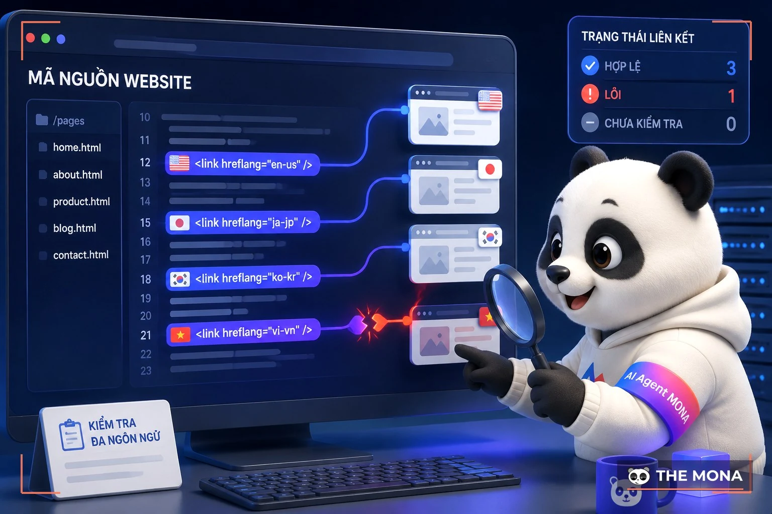 Kiểm tra hreflang trên website nhiều ngôn ngữ
