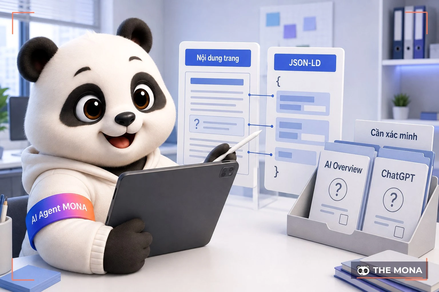 Gấu MONA đối chiếu JSON-LD với nội dung trang cho AI