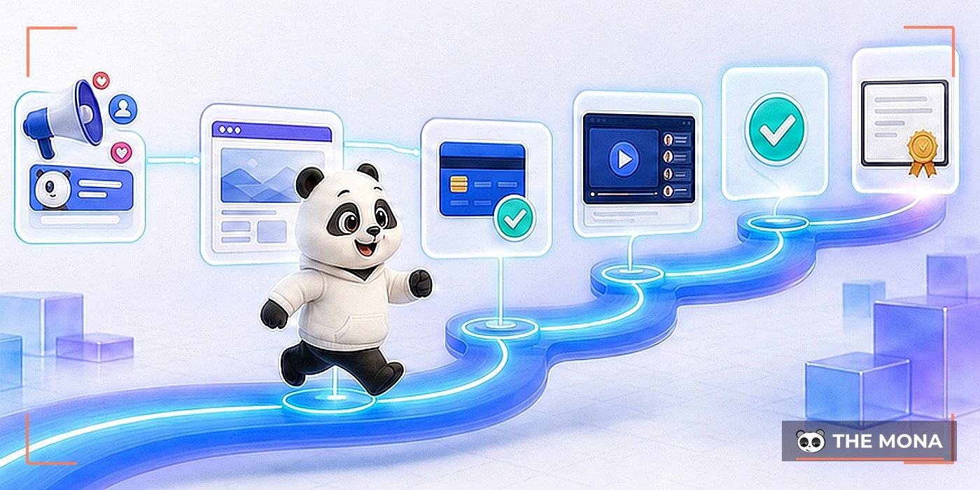 Gấu MONA theo dõi luồng học viên liền mạch