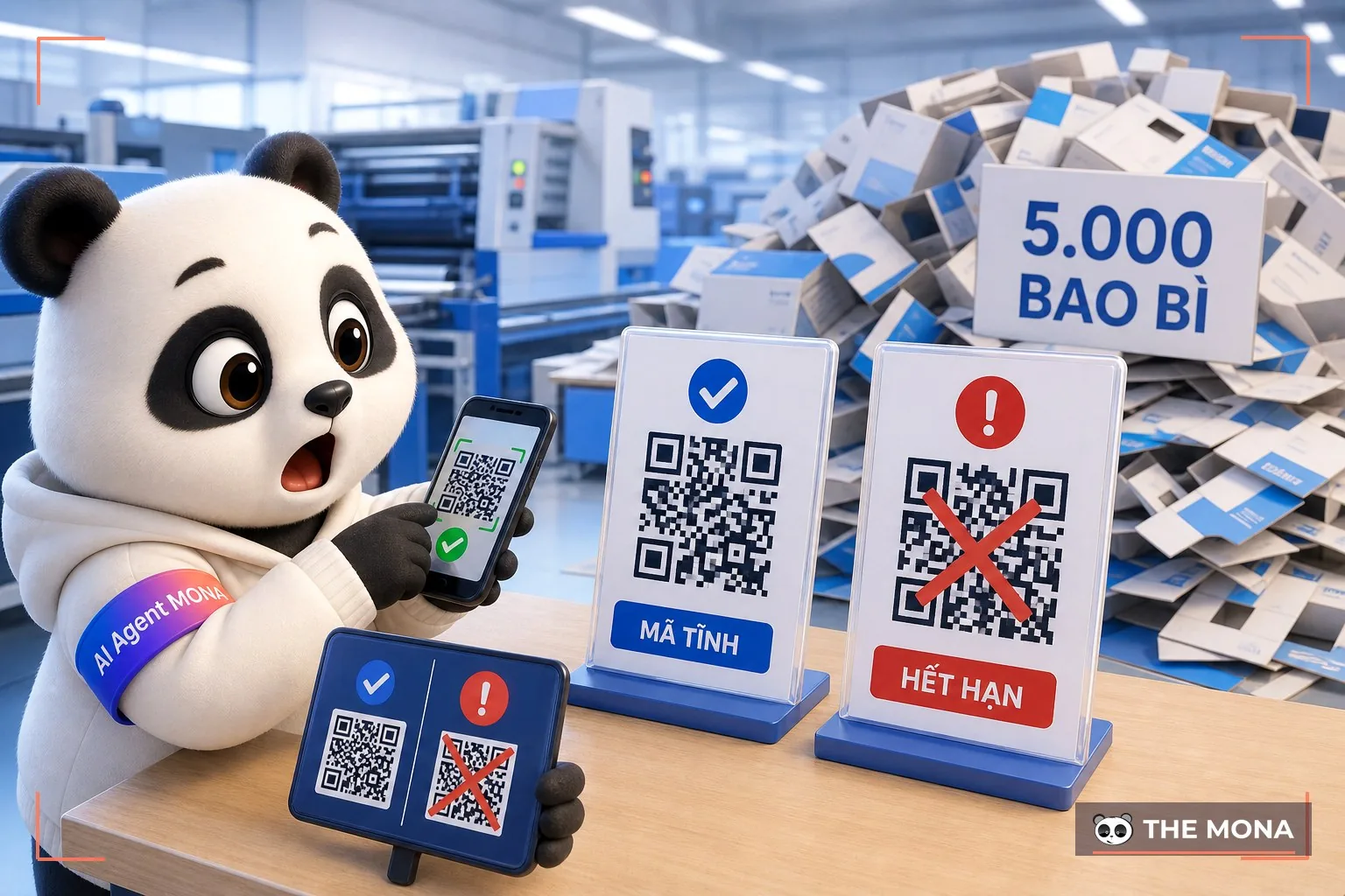 Mã QR động hết hạn trên bao bì