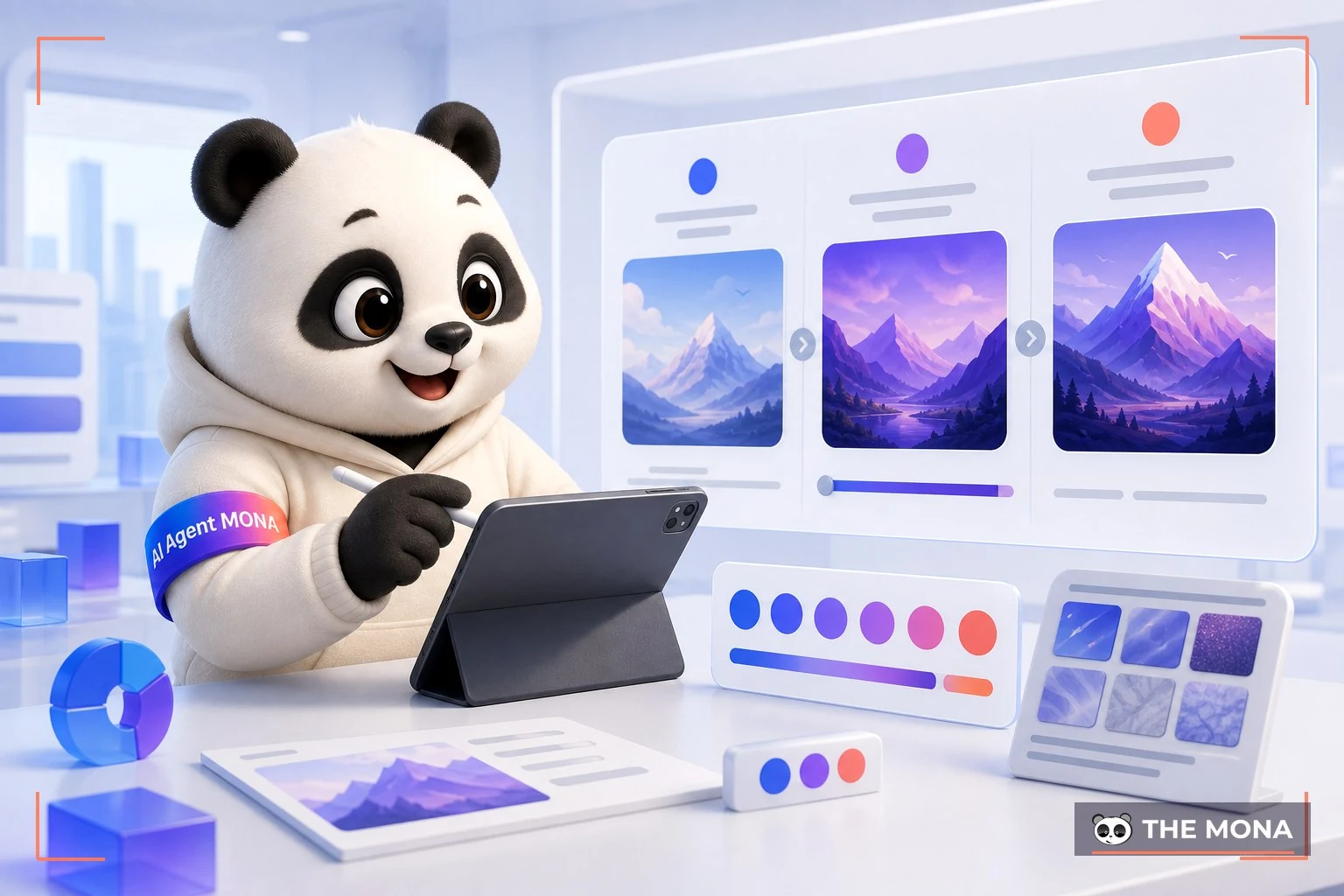 Đội gấu MONA đang thực hiện thay đổi phong cách công thức 3 bước để tùy chỉnh hình ảnh trong bối cảnh làm việc thực tế