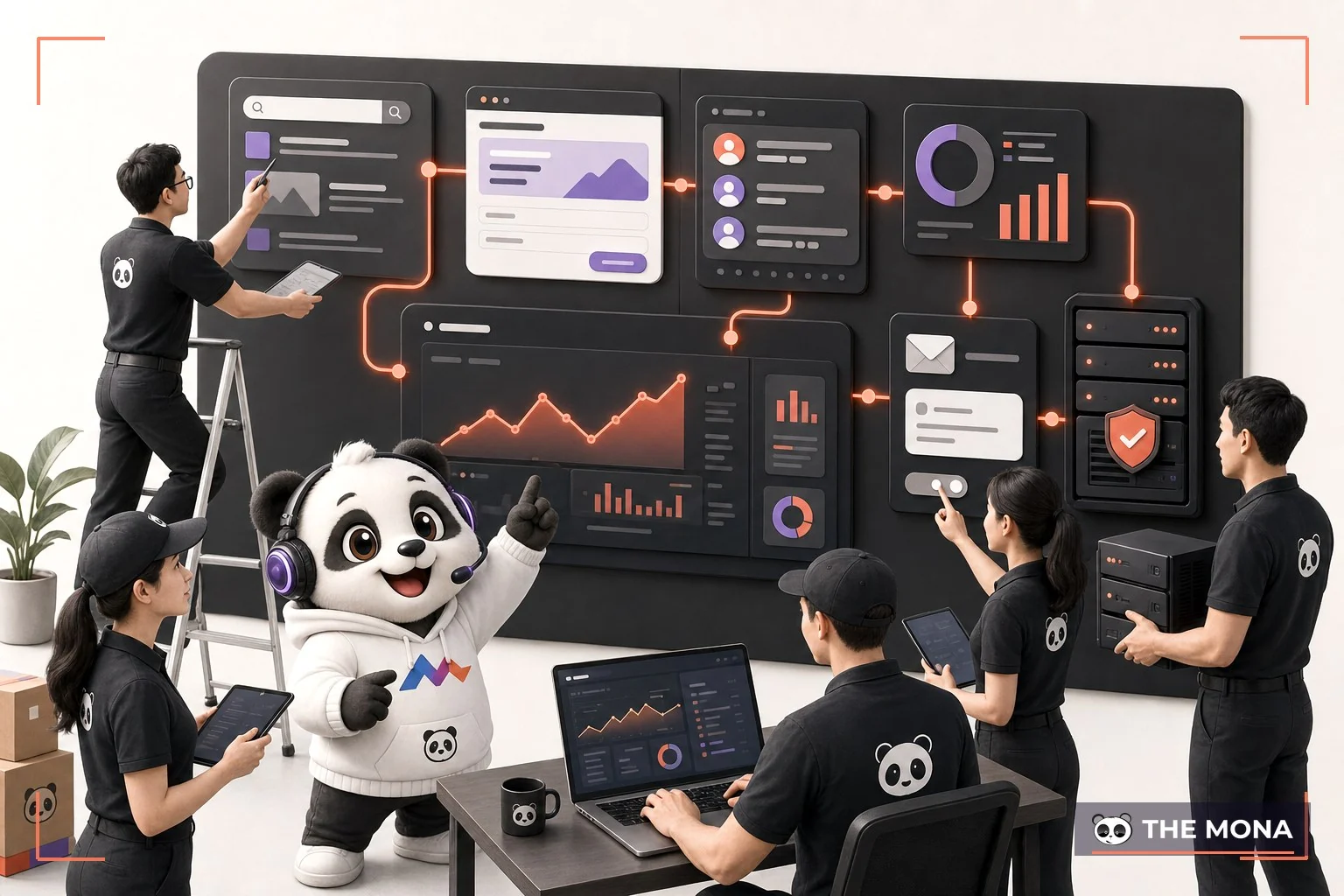 Đội MONA kết nối website SEO CRM analytics và tự động hóa