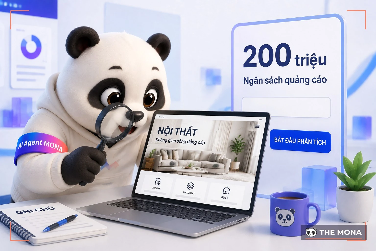 Gấu MONA soi trang nội thất chạy 200 triệu quảng cáo mà thưa form
