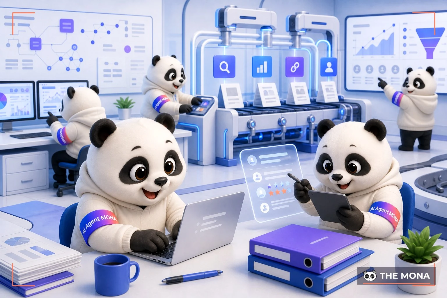 Đội gấu MONA đang thực hiện mona đã tự động hóa 99% quy trình seo và 50% khâu bán hàng như thế nào trong bối cảnh làm việc thực tế