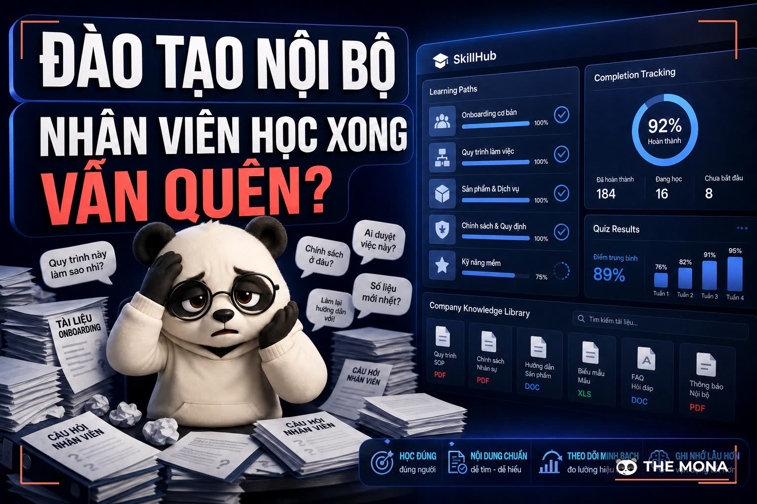 Phần mềm đào tạo nội bộ MONA SkillHub cho doanh nghiệp