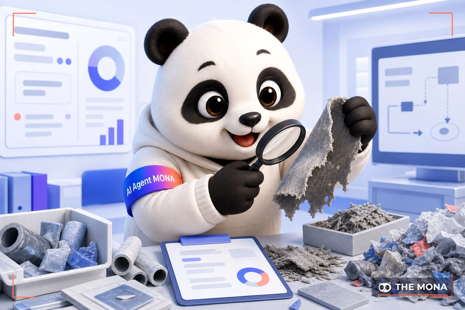 Đội gấu MONA đang thực hiện khi nào anh chị thấy nguyên vật liệu biến thành phế phẩm không đáng trong bối cảnh làm việc thực tế