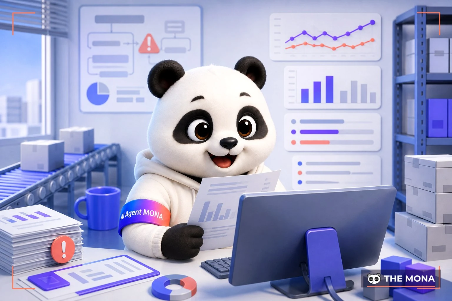 Đội gấu MONA đang thực hiện sai sót thủ công làm chậm chuỗi cung ứng, tồn kho chết chất chồng trong bối cảnh làm việc thực tế