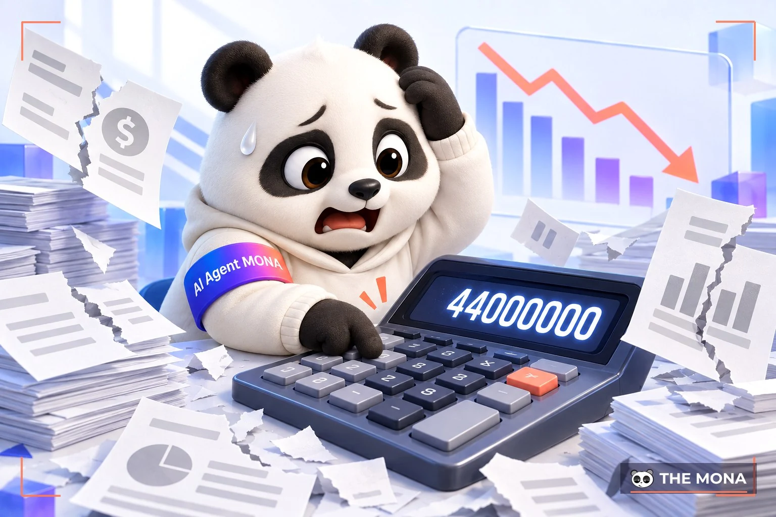 Gấu MONA tính toán phí PayPal 4.4 phần trăm