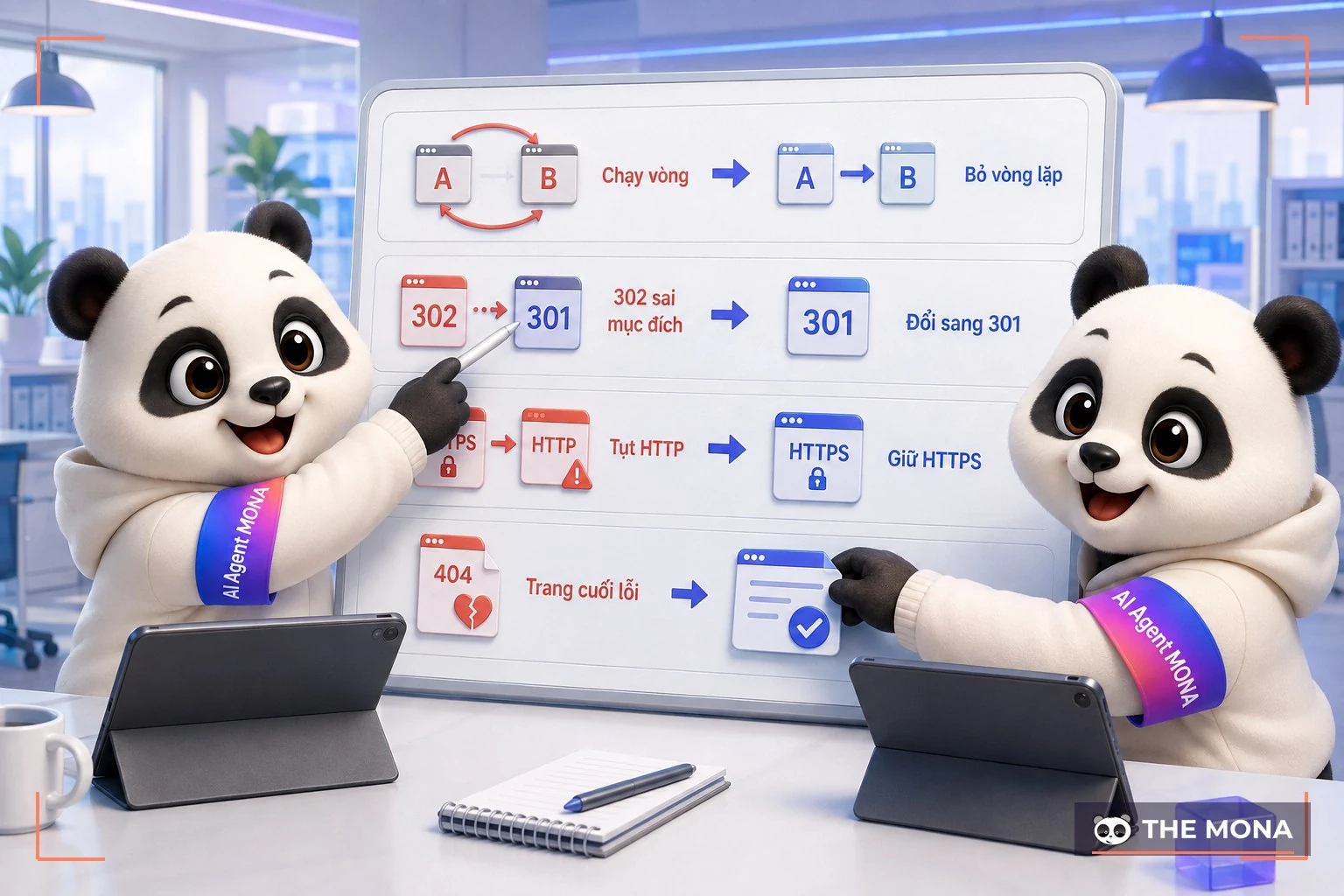 Gấu MONA rà bốn dạng lỗi trong chuỗi chuyển hướng