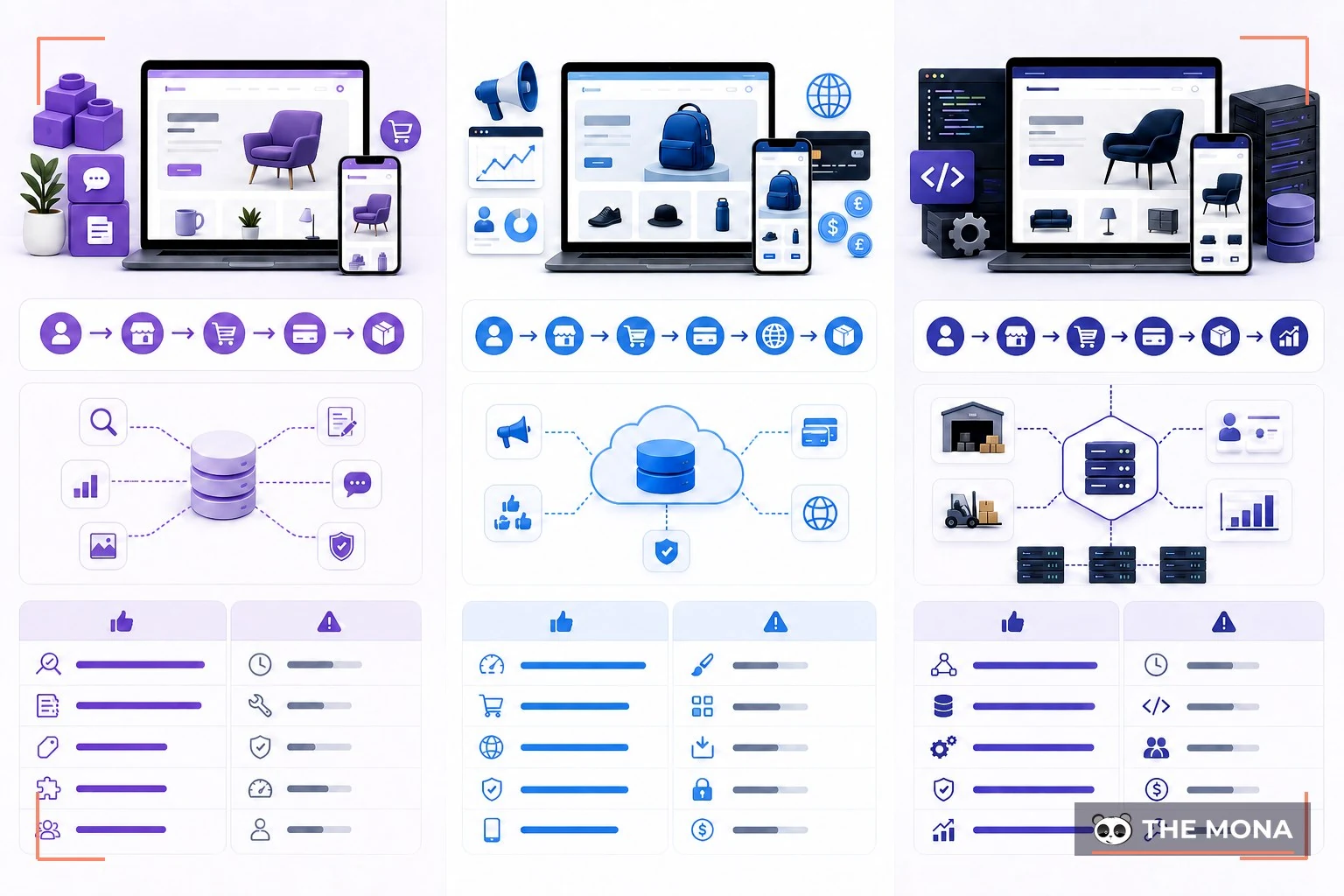 So sánh WooCommerce Shopify và Magento hoặc code riêng cho website bán hàng
