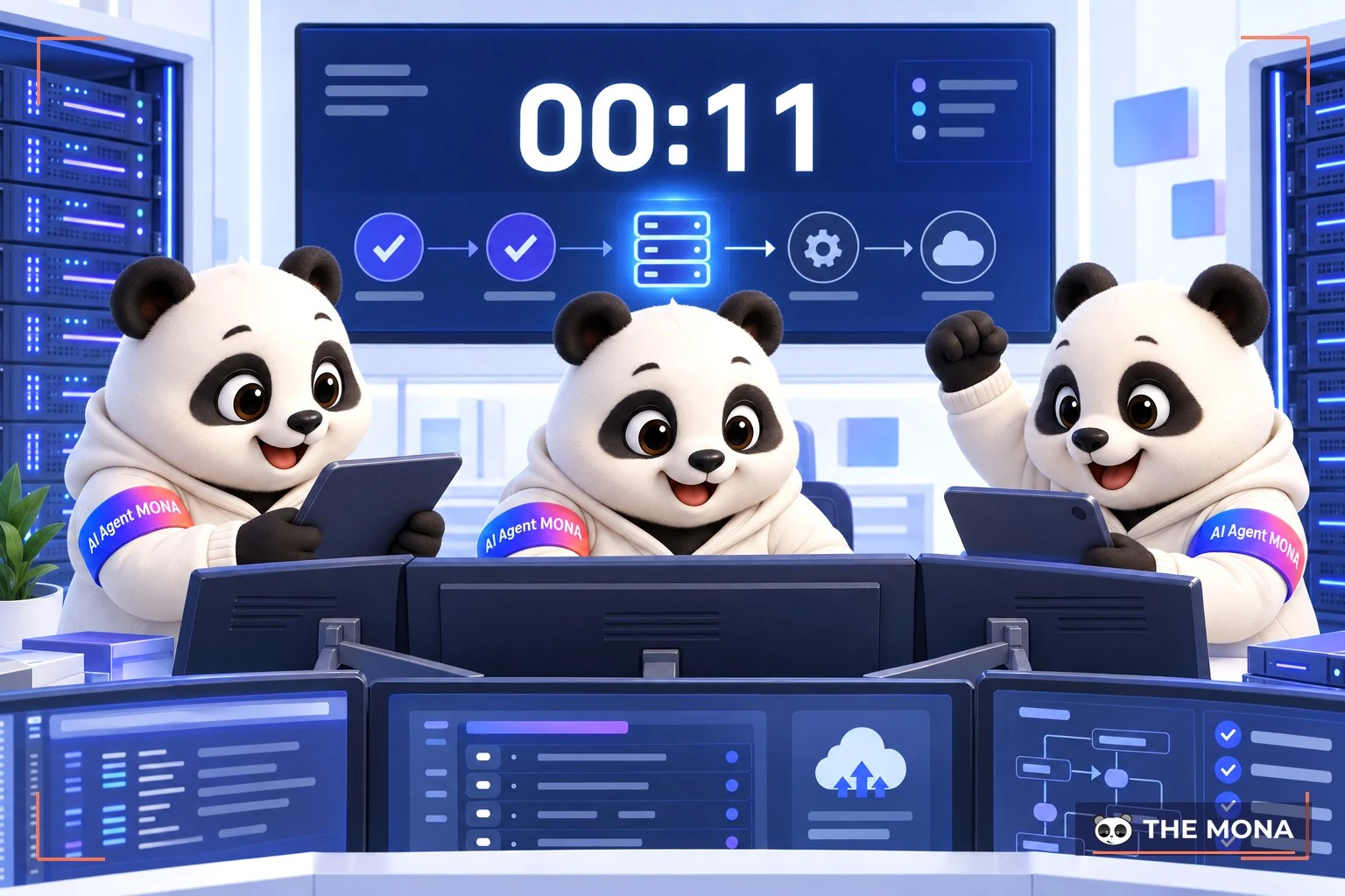 ai agent mona tao may chu tu dong trong 11 giay