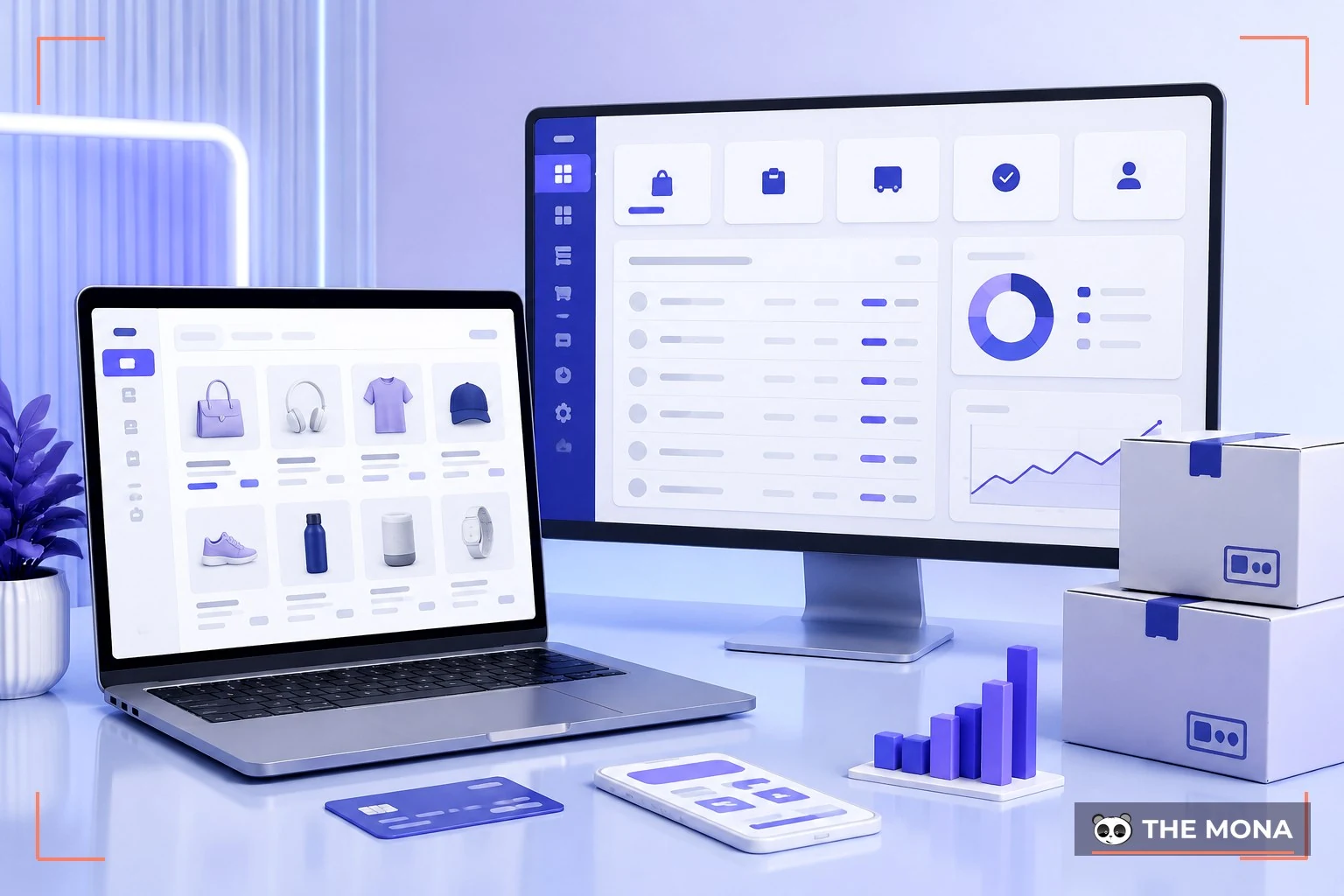 Thiết kế website bán hàng WooCommerce với giao diện cửa hàng và trang quản trị
