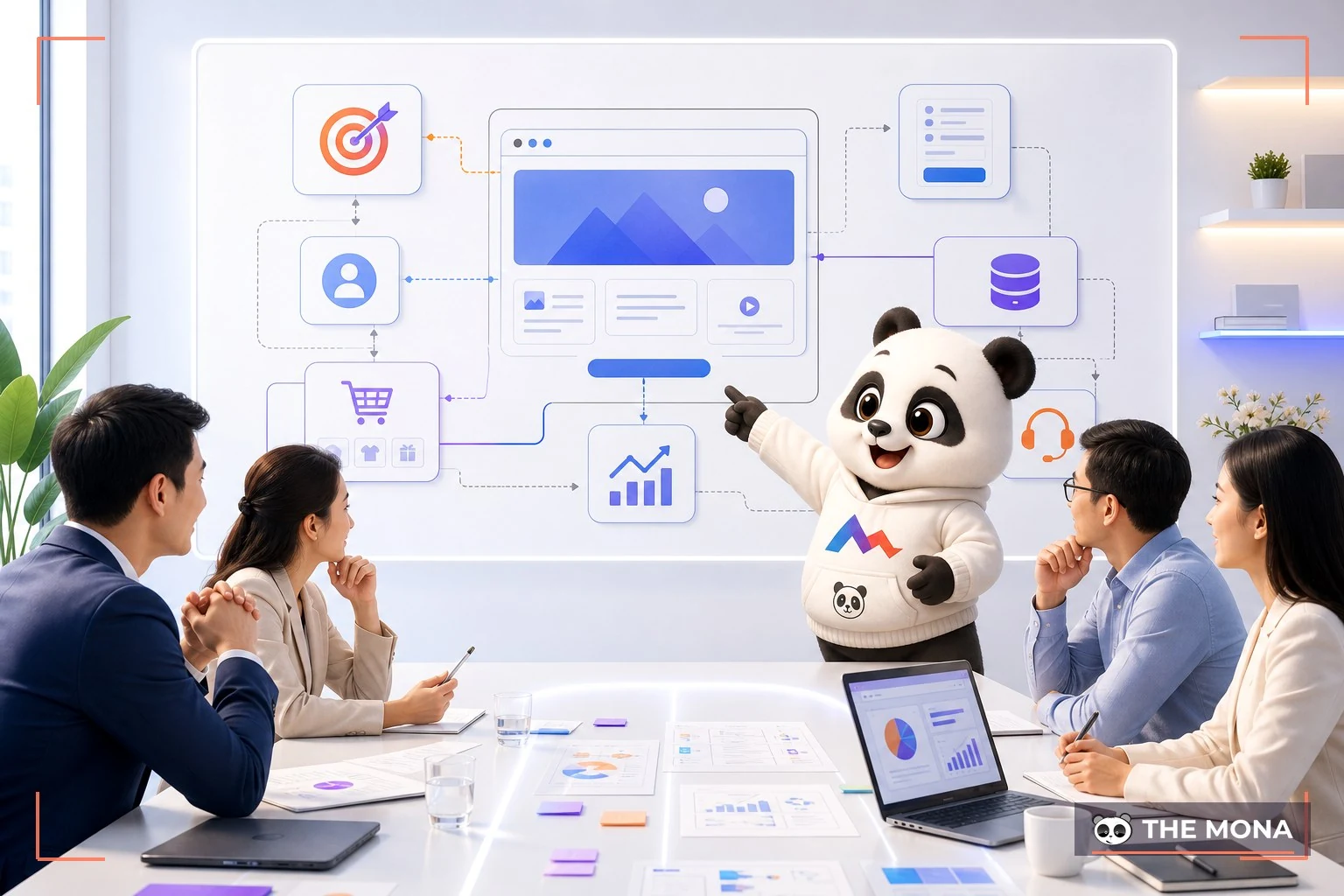 Đội ngũ doanh nghiệp chốt yêu cầu thiết kế website cùng MONA