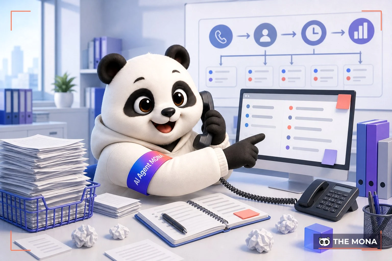 Đội gấu MONA đang thực hiện nhân sự tốn thời gian nhắc nợ thủ công thay vì tạo giá trị mới trong bối cảnh làm việc thực tế