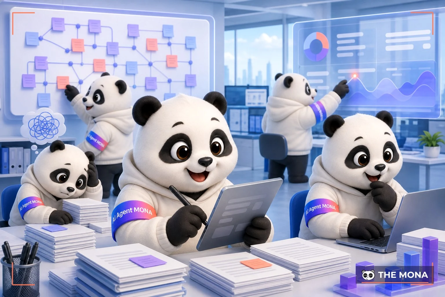 Đội gấu MONA đang thực hiện công nợ là mạch máu nhưng đang được quản bằng trí nhớ trong bối cảnh làm việc thực tế
