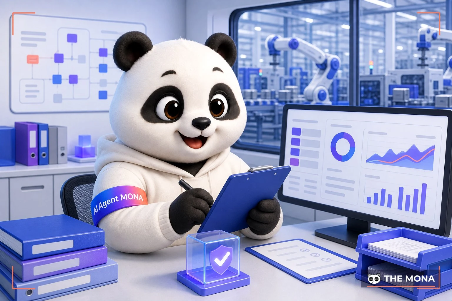 Đội gấu MONA đang thực hiện phần mềm mona tự động hóa iso nhà máy ghi nhận log sản xuất như thế nào trong bối cảnh làm việc thực tế