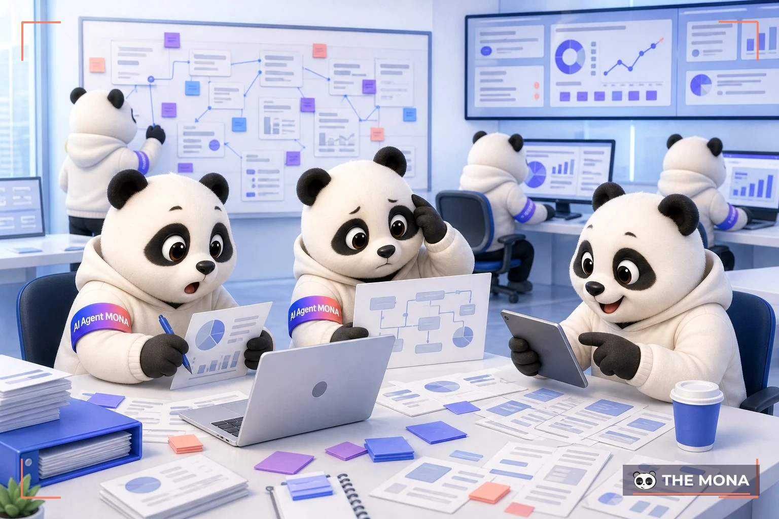 Đội gấu MONA đang thực hiện thực trạng phân mảnh trong quy trình marketing trong bối cảnh làm việc thực tế