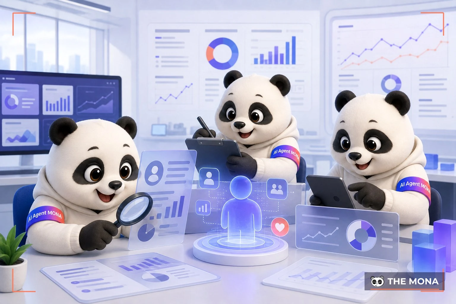 Đội gấu MONA đang thực hiện bí quyết gemini đọc vị khách hàng tiềm năng qua dữ liệu online, vẽ chân dung chính xác trong bối cảnh làm việc thực tế