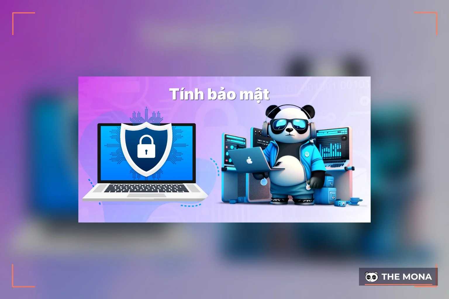 Gấu MONA minh họa bảo mật tài khoản và hosting Wix