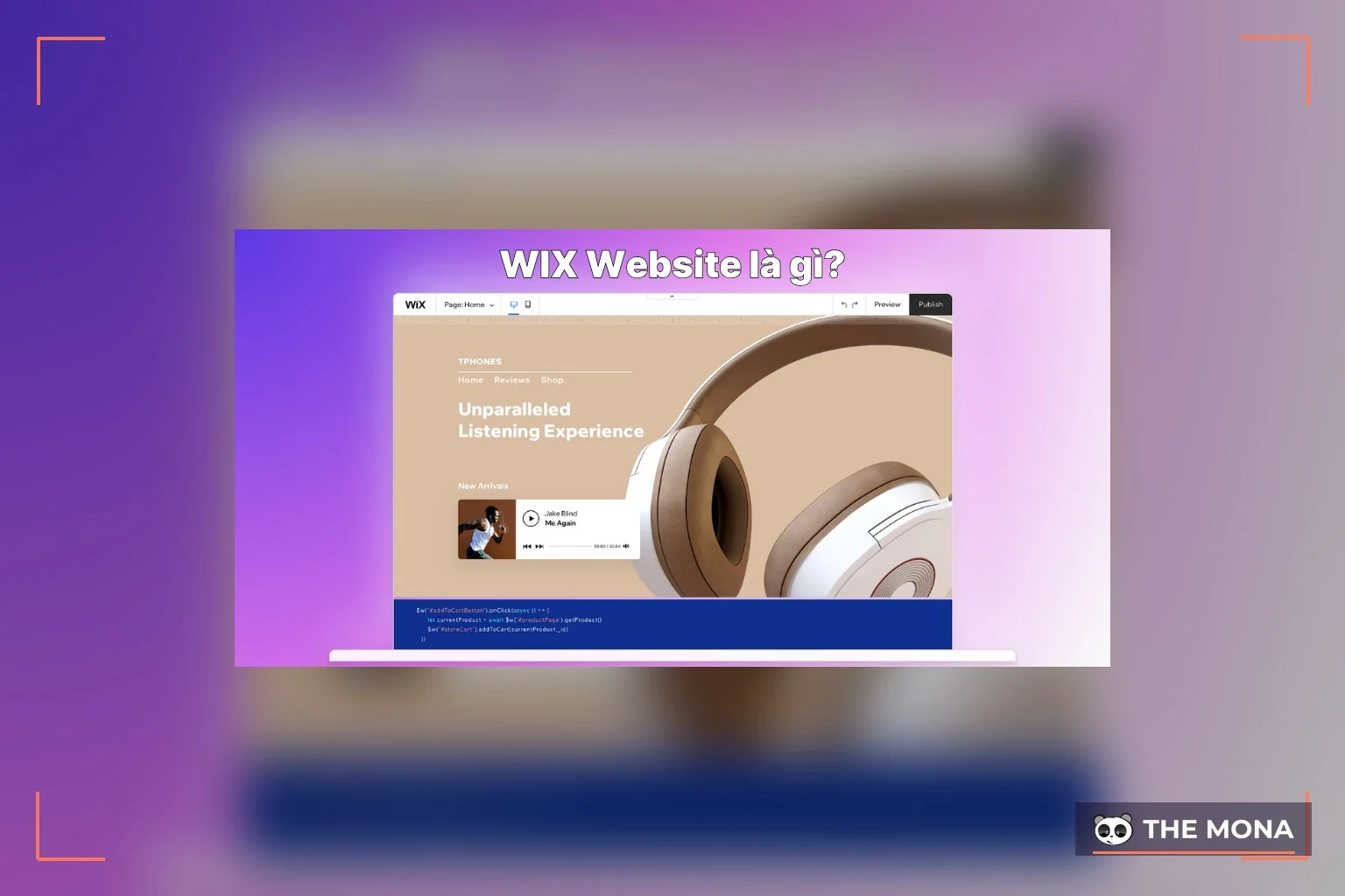 Giao diện minh họa trình tạo website Wix trên nền tảng SaaS