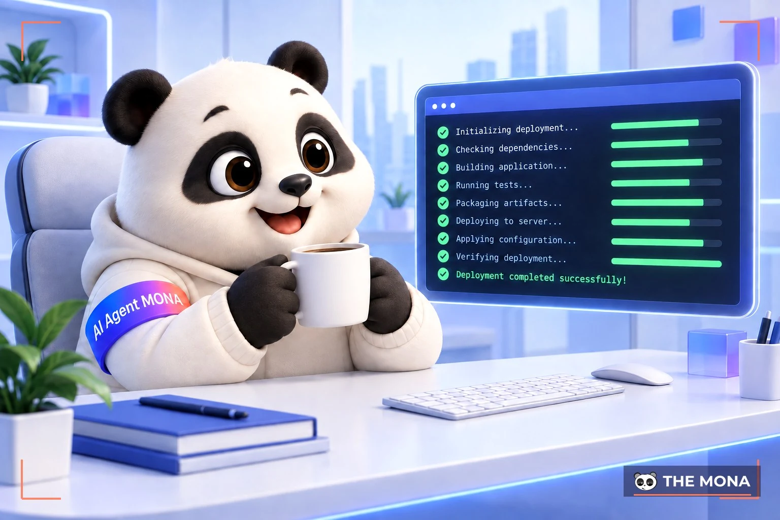 Gấu MONA dùng AI deploy app lên cloud tự động