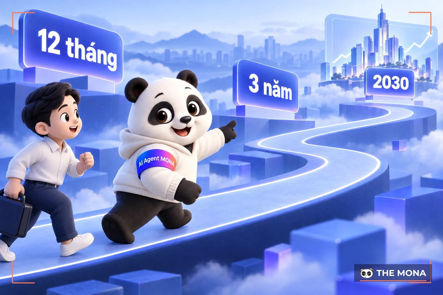 Gấu MONA dắt chủ doanh nghiệp đi qua ba cột mốc 12 tháng, 3 năm, 2030