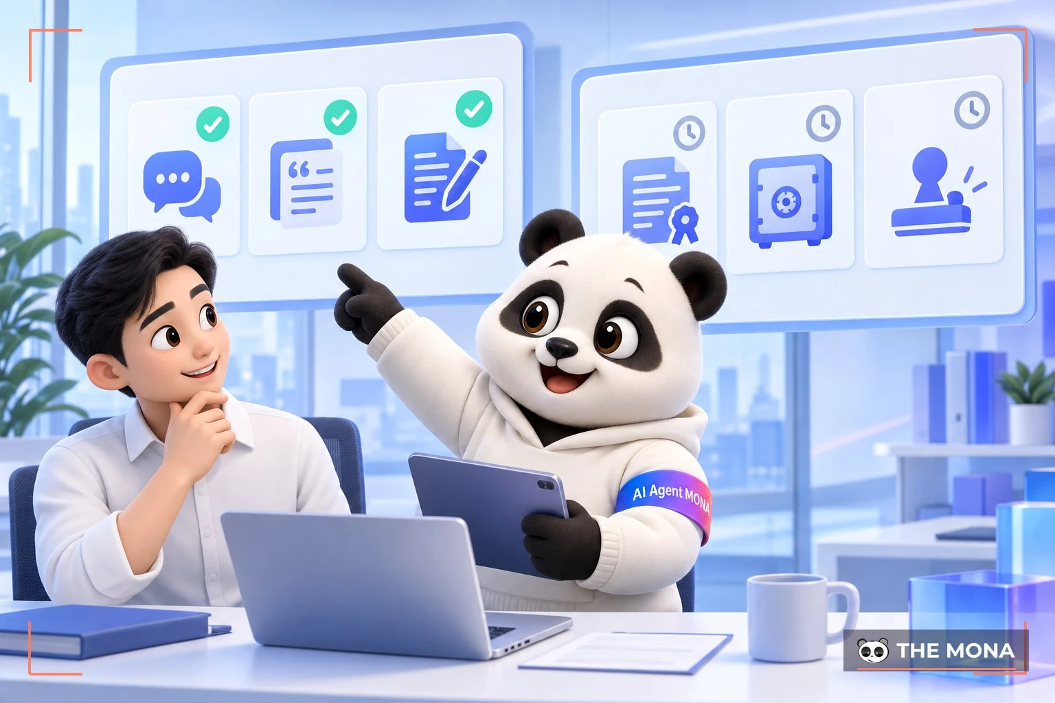 Gấu MONA chỉ hai bảng: ba việc giao AI ngay và ba việc chưa nên