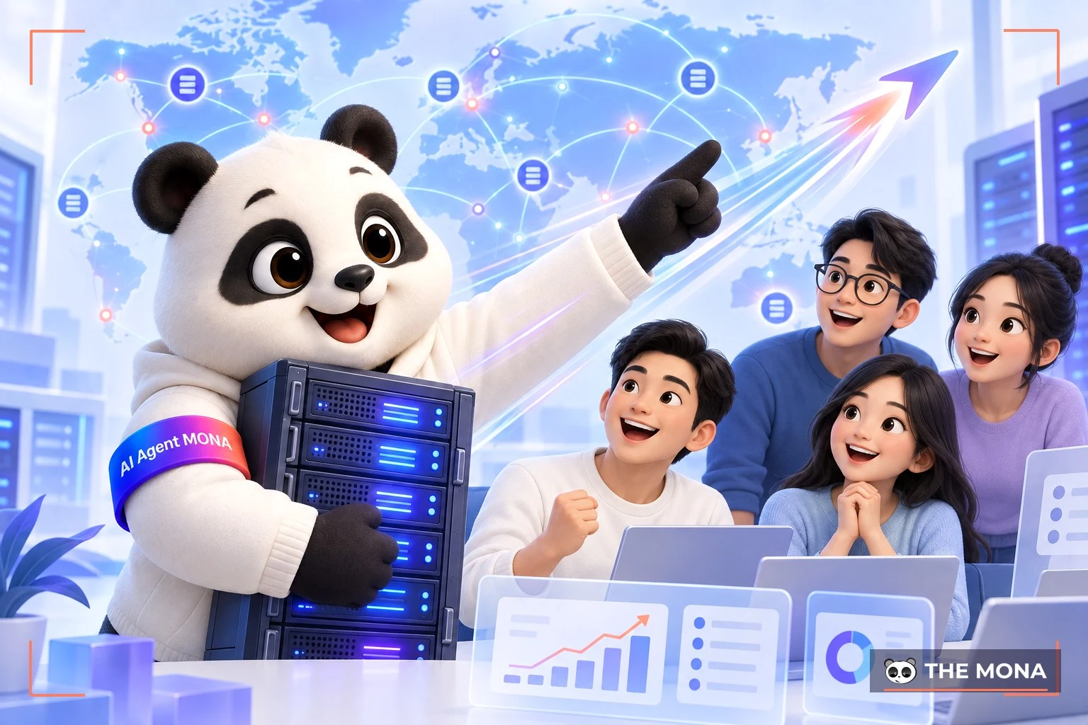 Bản đồ máy chủ đa vùng của MONA Cloud tốc độ cao