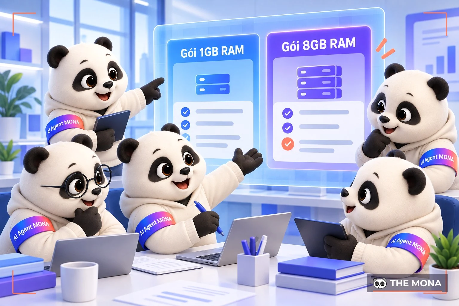 Đội gấu MONA so sánh bảng giá VPS tại Việt Nam