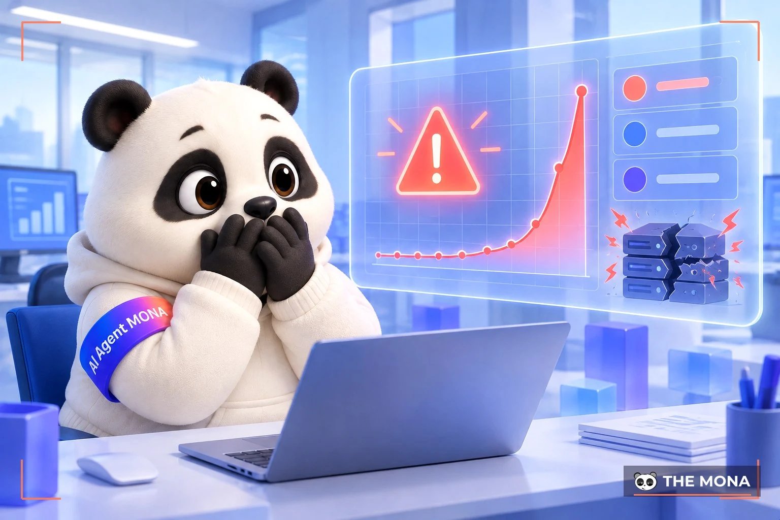 gấu mona hoảng hốt khi website bán hàng bị sập